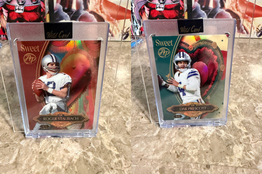 Dak Prescott / Roger Staubach 2026 Wild Card Wild Art 1/1 Dallas Cowboys
