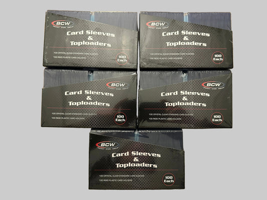 BCW Card Sleeves and Toploaders (5 Packs - 100/pack)