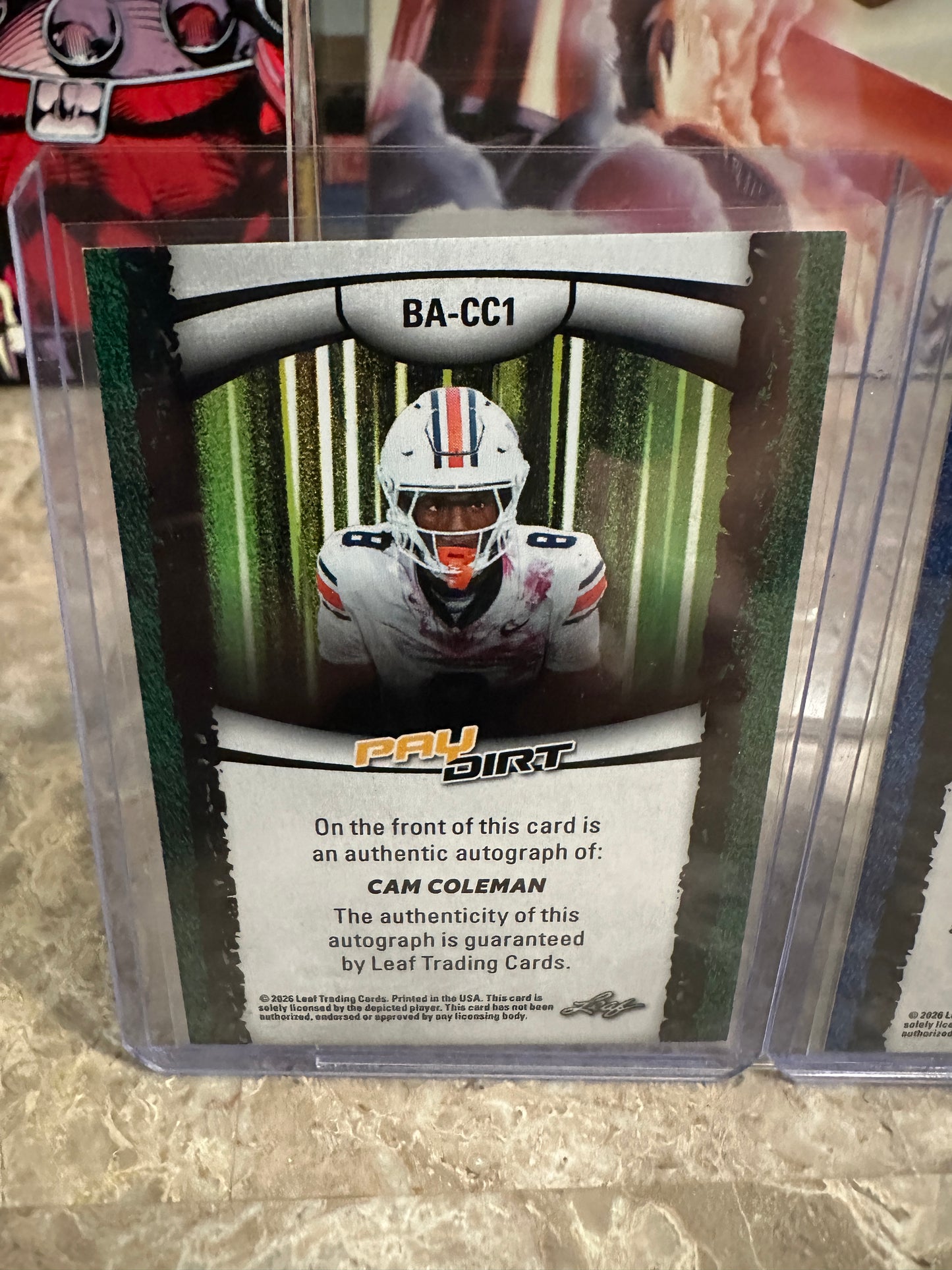 Cam Coleman 2026 Leaf Paydirt Football Two-Card Short-Print Parallel Lot