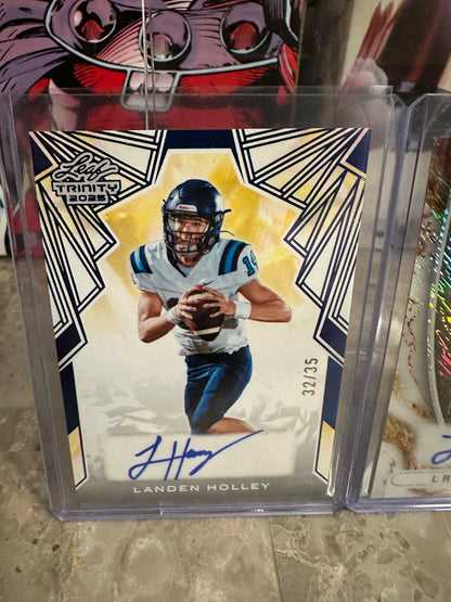 2025 Leaf Trinity Landen Holley Blue Auto /35 & 2026 Optichrome Shimmer /9 Lot