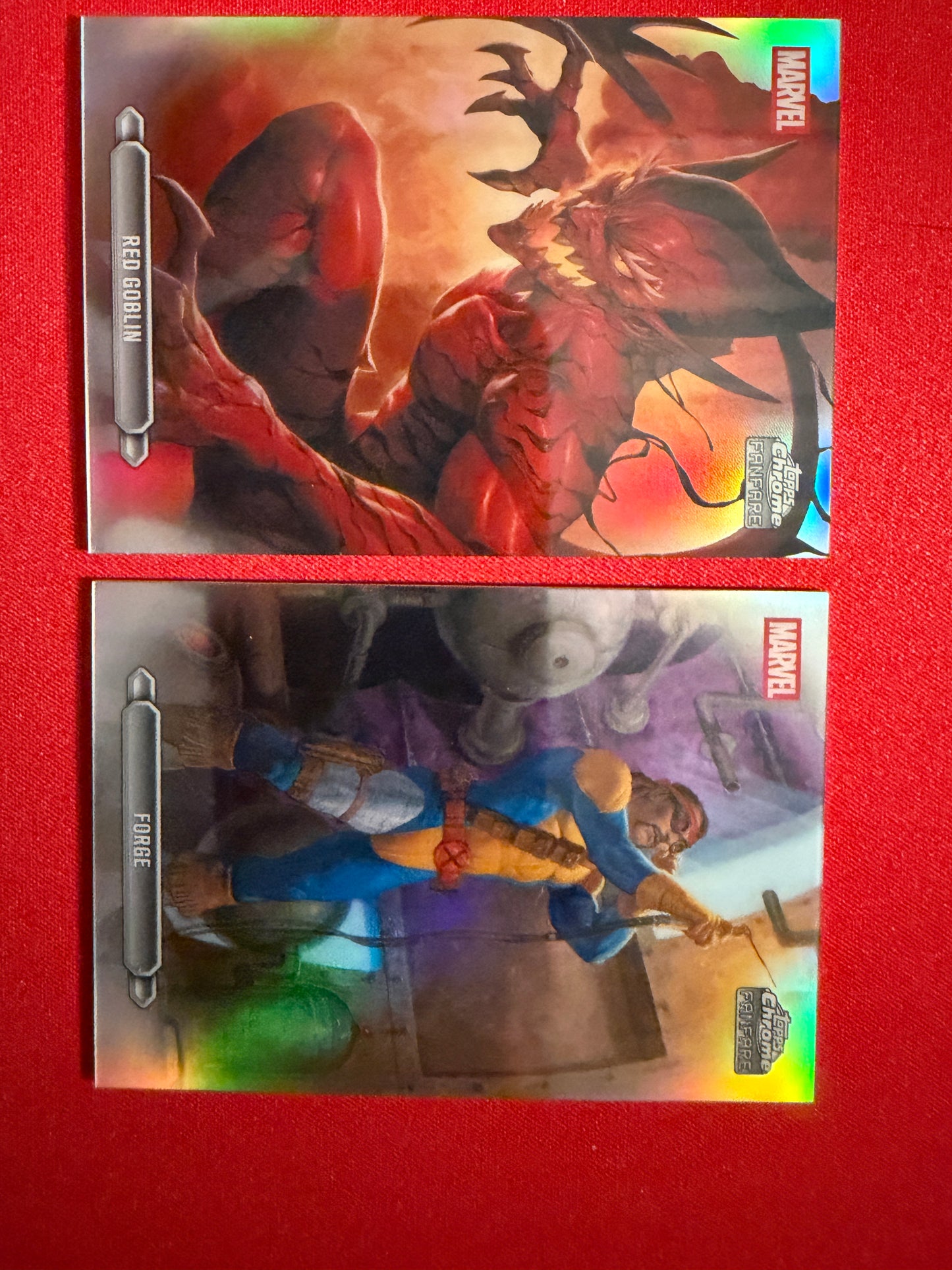 2026 Topps Marvel Chrome Fanfare Forge Red Goblin 2-Card Lot