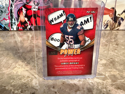 Lance Briggs 2026 Leaf Pro Set Metal Football Power Auto Red Flood Super 1/1