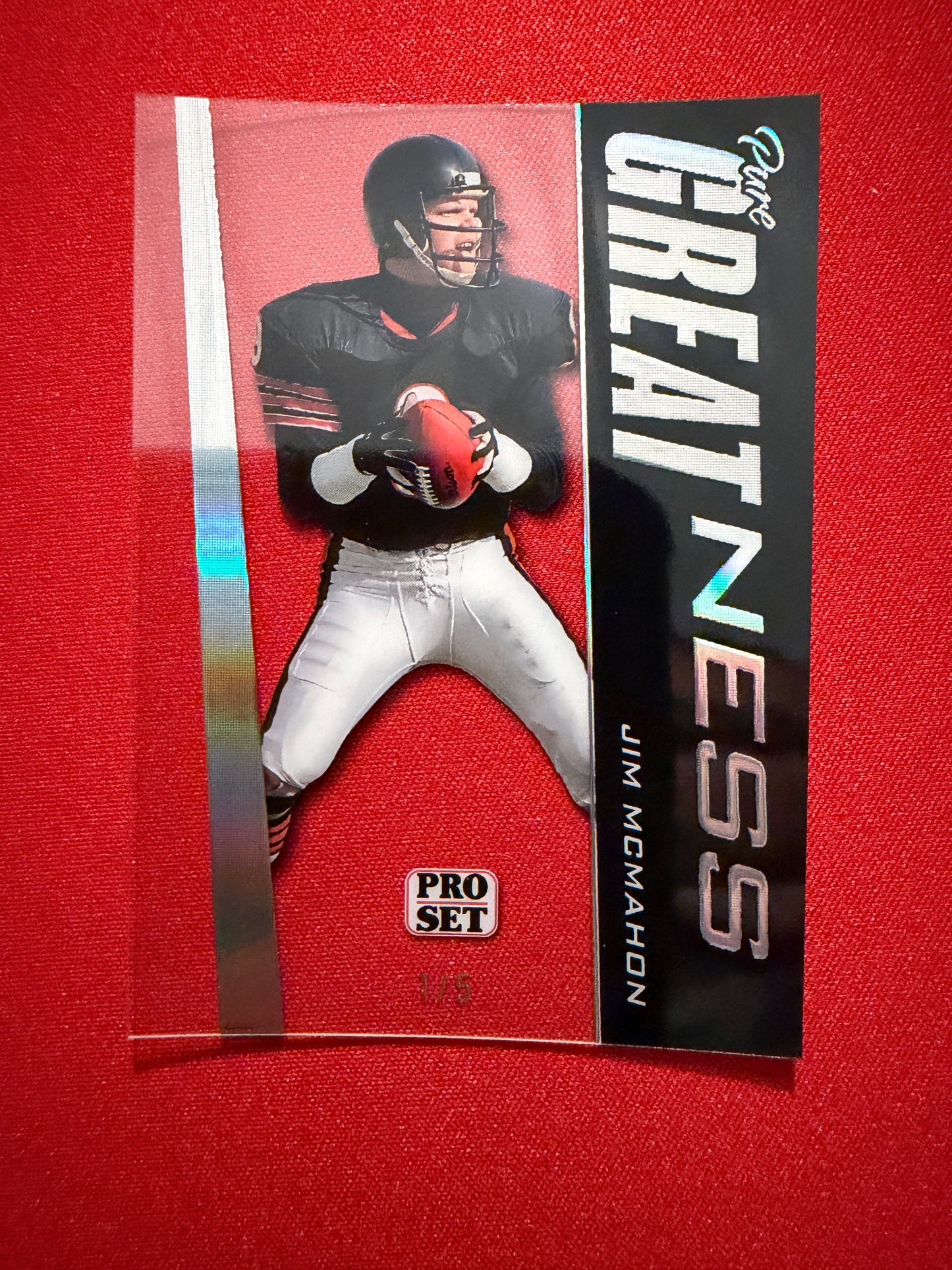 2026 Leaf Pro Set Metal Football Jim McMahon Pure Greatness 1/5 Bookend