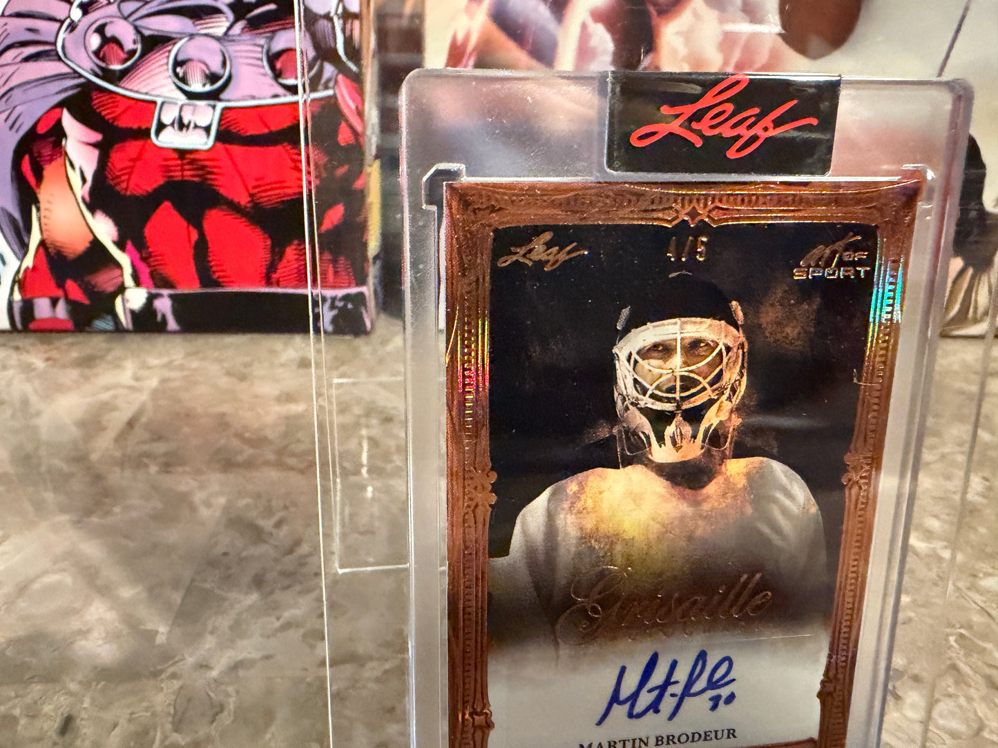Martin Brodeur 2026 Leaf Art of Sport Grisaille Auto Bronze /5