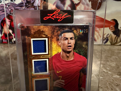 Christiano Ronaldo 2026 Leaf Art of Sport Work of Art Tri-Patch /25