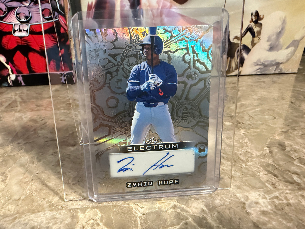 Zyhir Hope 2026 Leaf Electrum Baseball Base Auto Silver w/ Gold Digital Foil 1/1