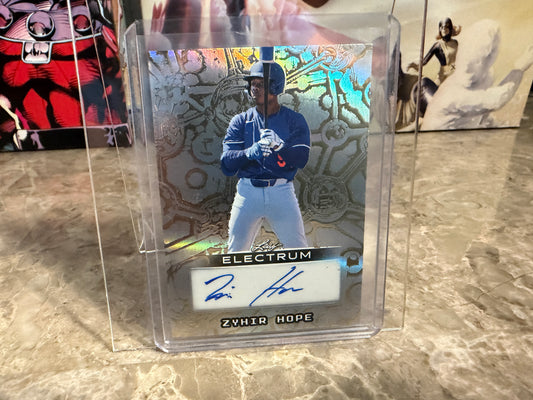 Zyhir Hope 2026 Leaf Electrum Baseball Base Auto Silver w/ Gold Digital Foil 1/1