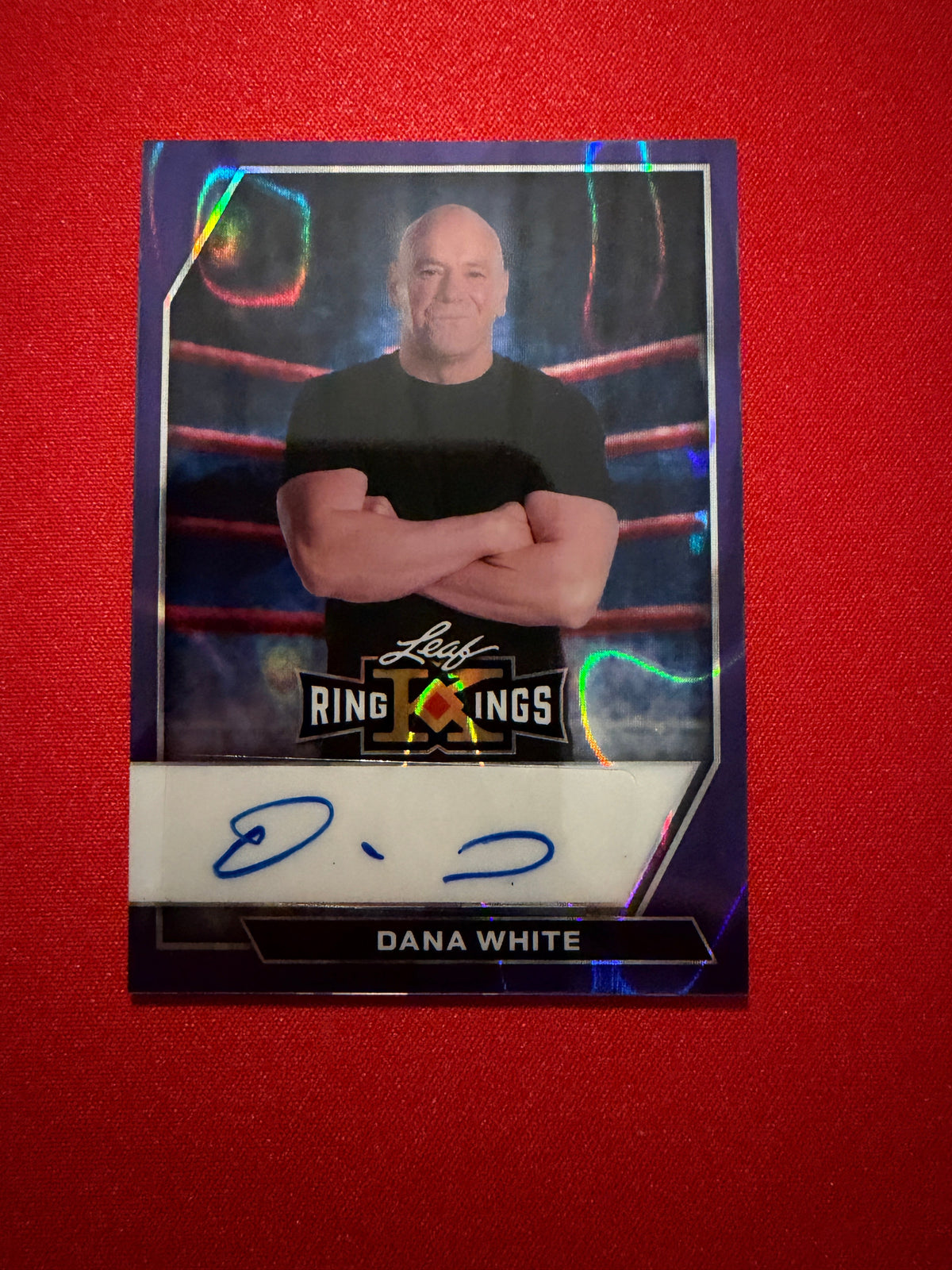 Dana White 2026 Leaf Metal Ring Kings Base Auto Purple Lava 7/7 Bookend