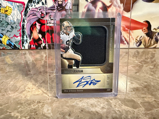 Jimmy Graham 2025 Panini Silhouette Autographs Jumbo Swatch /199 SA-JGM