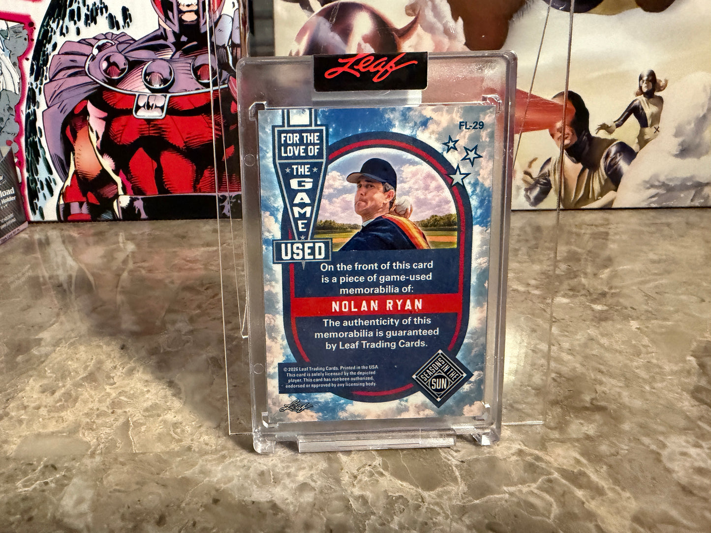 Nolan Ryan 2026 Leaf Seasons In the Sun For Love of Game-Used Relic 4/4 Bookend