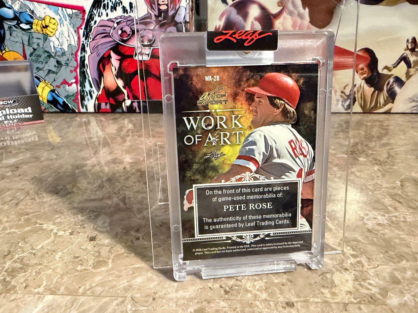 2026 Leaf Art of Sport Pete Rose Game-Used Multicolor Work of Art Tri-Patch