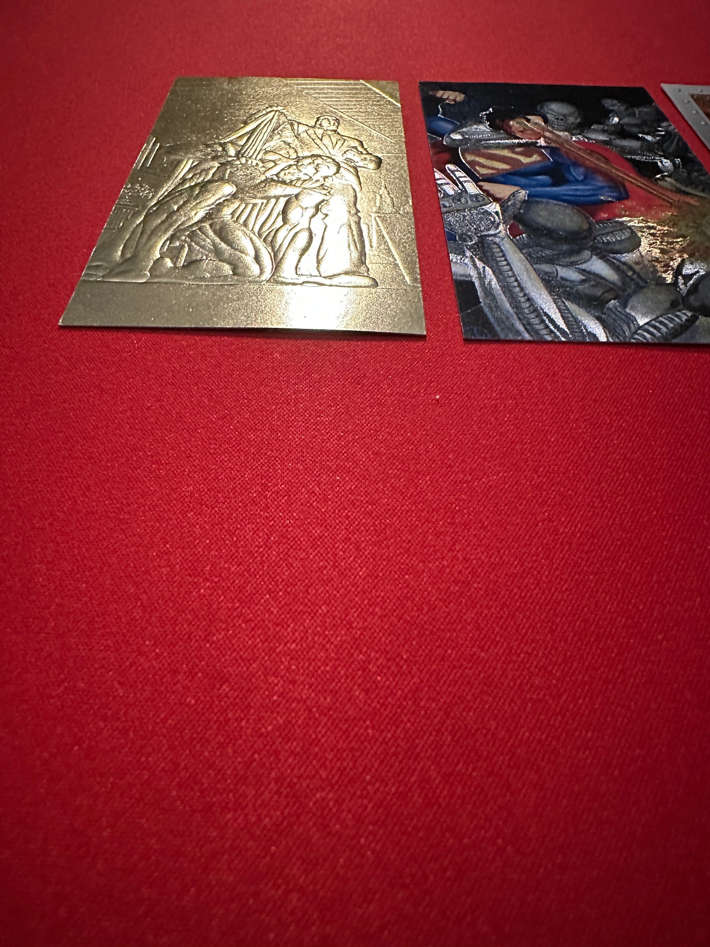 1994 Skybox DC Superman Platinum Series FG1/S4 Forged in Gold/Spectral-Etch