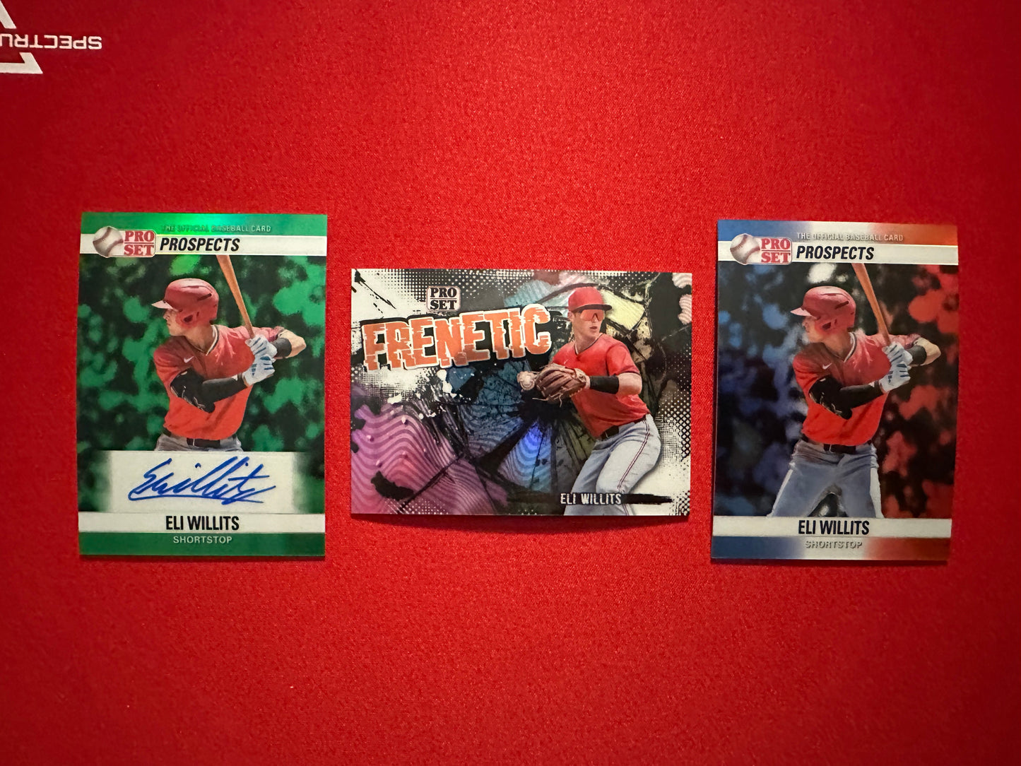 Eli Willits 2026 Pro Set Metal /2 Frenetic, /3 Green AUTO & /6 Lazer Lot - Nats