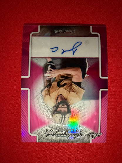Jared Curtis 2026 Leaf Autograph Collection Football Base Auto Pink 1/3 Bookend