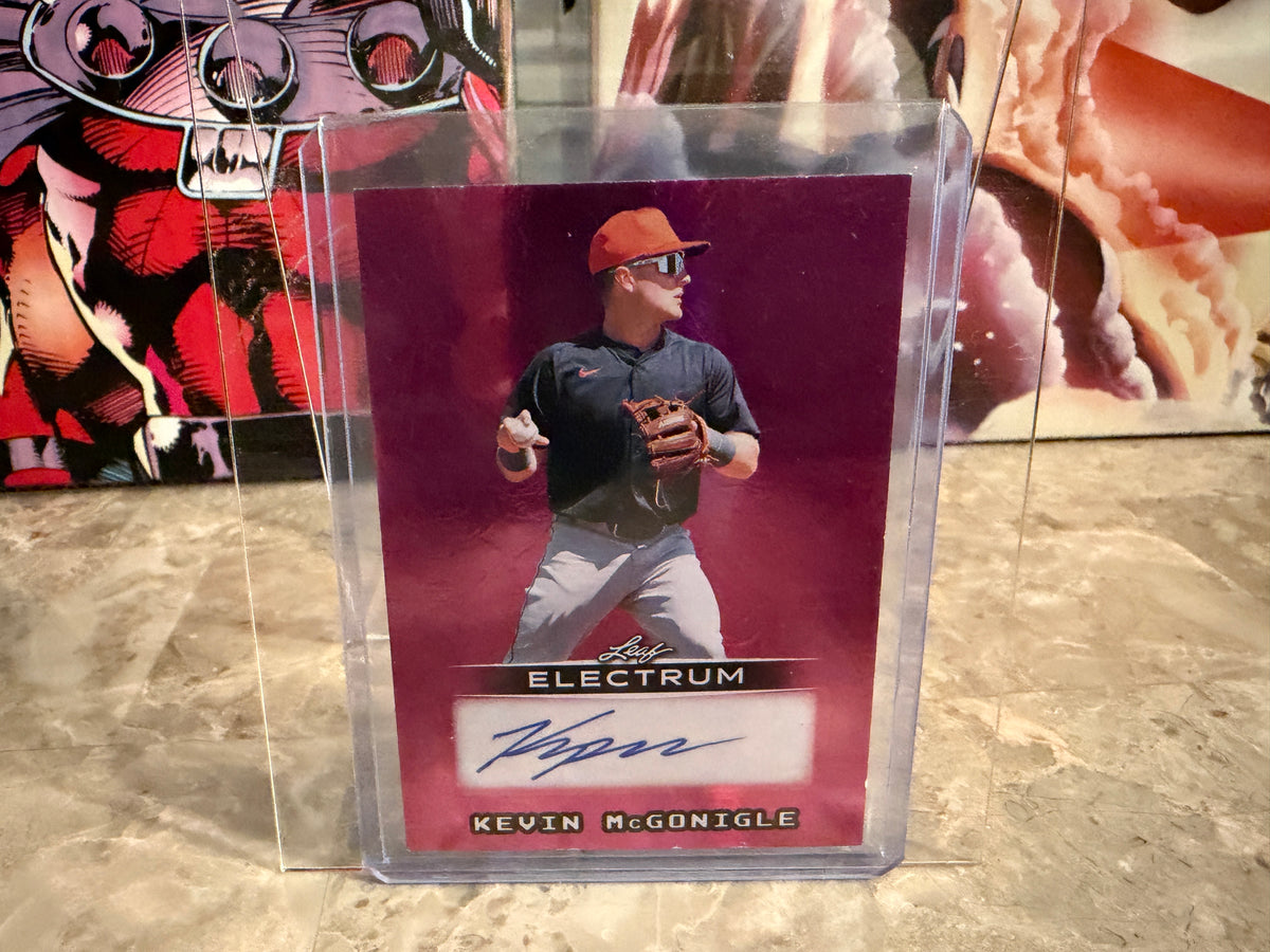 Kevin McGonigle 2026 Leaf Electrum Baseball Base Auto Pink 4/4 Bookend