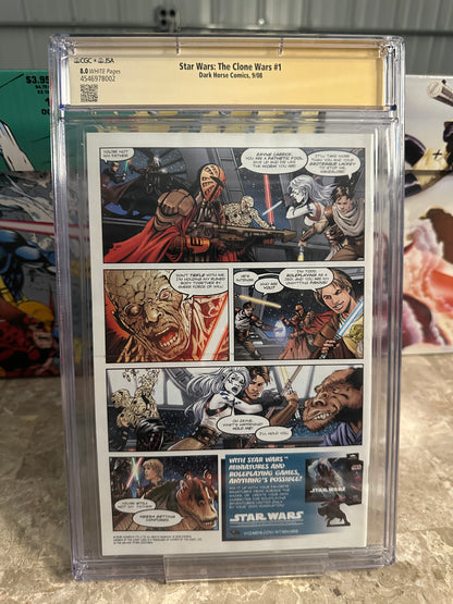 Star Wars: The Clone Wars #1 CGC 8.0 SS 2X Eckstein, Lanter (2008) - 1st Ahsoka Tano