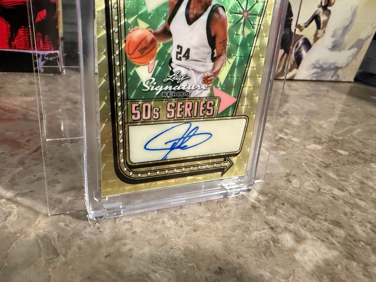 Jerry Stackhouse 2026 Leaf Signature Series 50s Auto Super Gold Prismatic 1/1