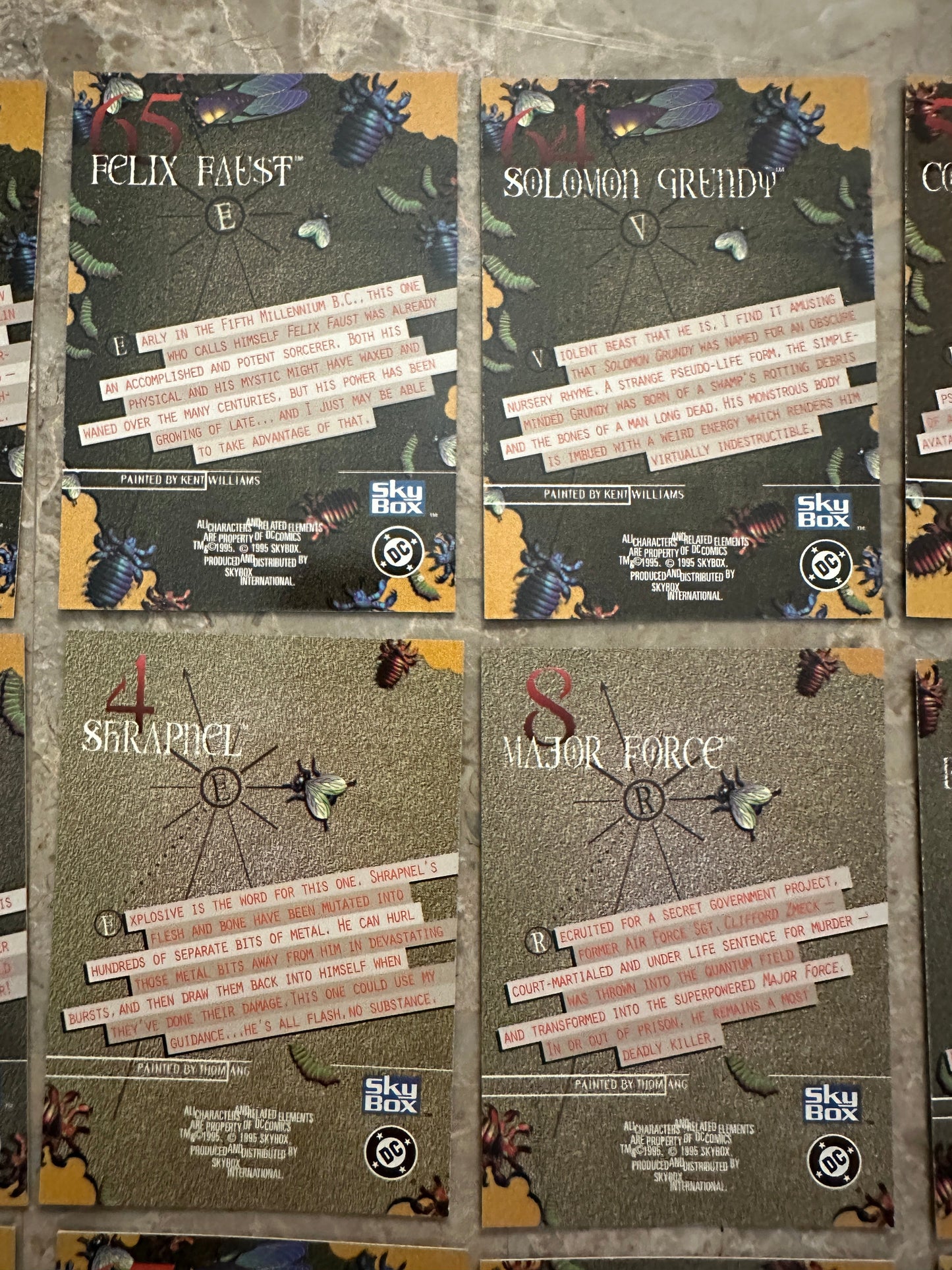 1995 Skybox DC Villains Dark Judgment Lot of 22 Unique