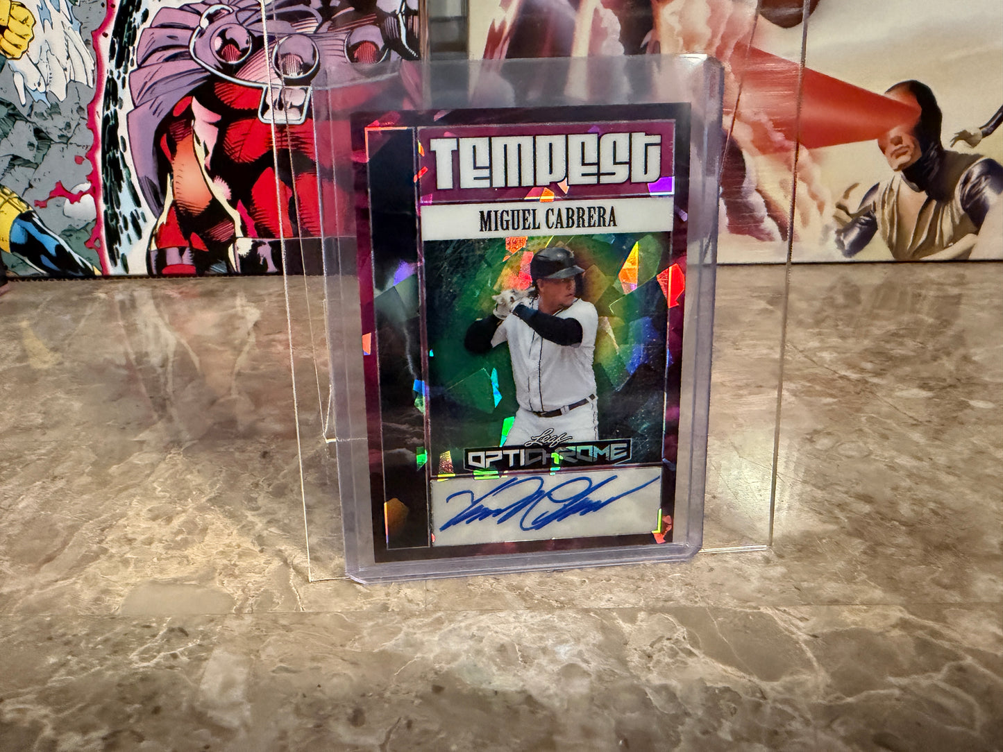 Miguel Cabrera 2025 Leaf Optichrome Baseball Tempest Auto Pink Crystal /8