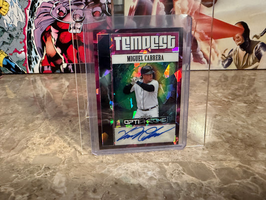 Miguel Cabrera 2025 Leaf Optichrome Baseball Tempest Auto Pink Crystal /8