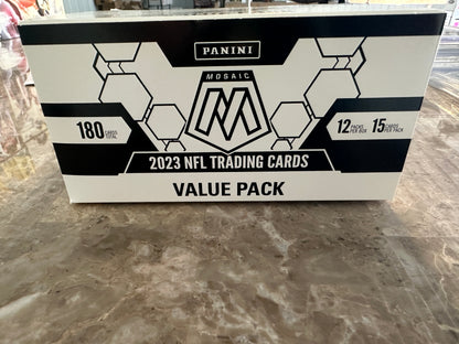 2023 Panini Mosaic Football NFL Value Fat Cello Box - 12 Factory Sealed Packs