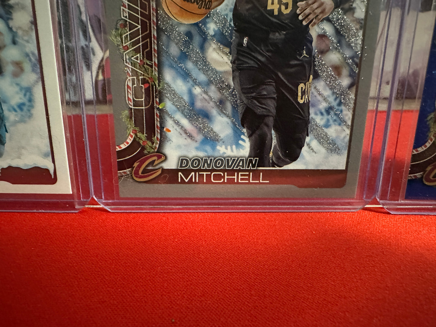 2025-26 Topps Holiday Donovan Mitchell Short Print, Glitter, Blue Foil Lot of 3
