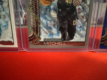 2025-26 Topps Holiday Donovan Mitchell Short Print, Glitter, Blue Foil Lot of 3