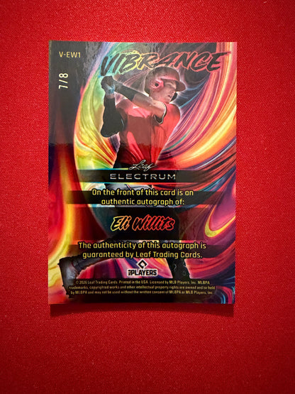 Eli Willits 2026 Leaf Electrum Baseball Vibrance Auto Tie-Dye /8