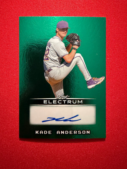 2026 Leaf Electrum Baseball Kade Anderson Base Green /5