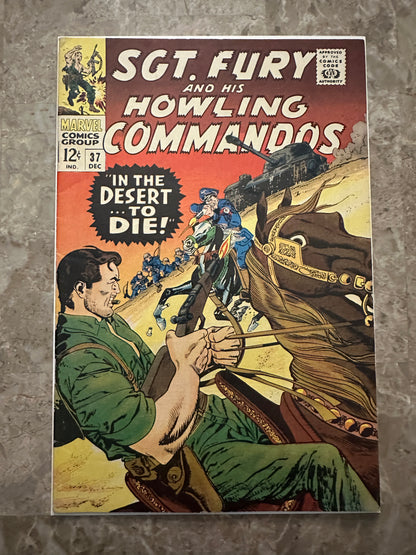 Sgt Fury #37 FN+ 6.5 (Marvel Comics 1966) - Glossy, nice copy