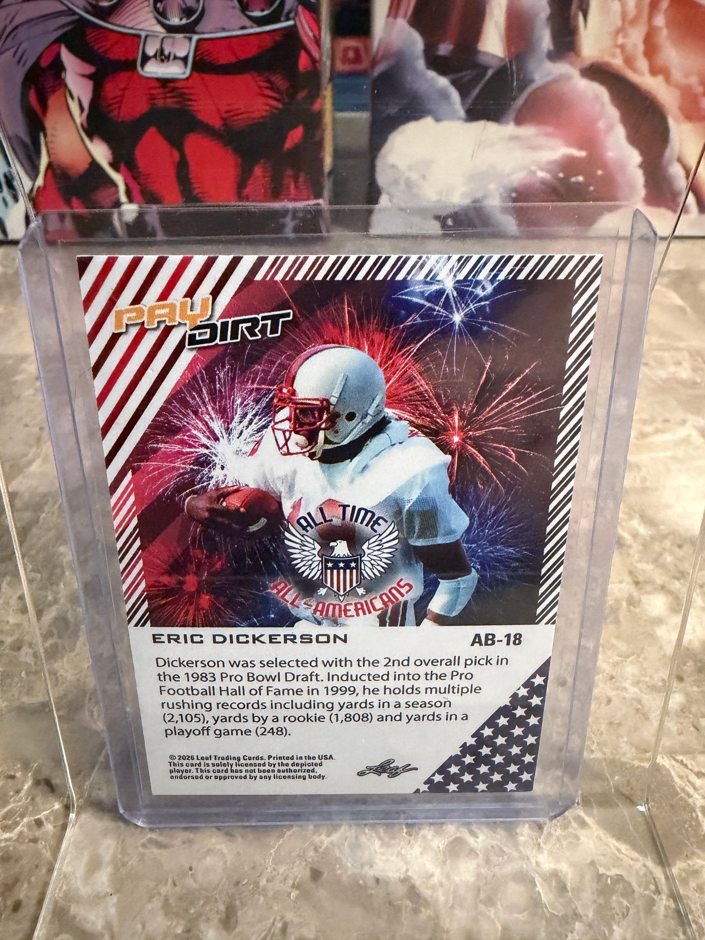 Eric Dickerson 2026 Leaf Paydirt Football All-Time All-Americans Green Parallel /10