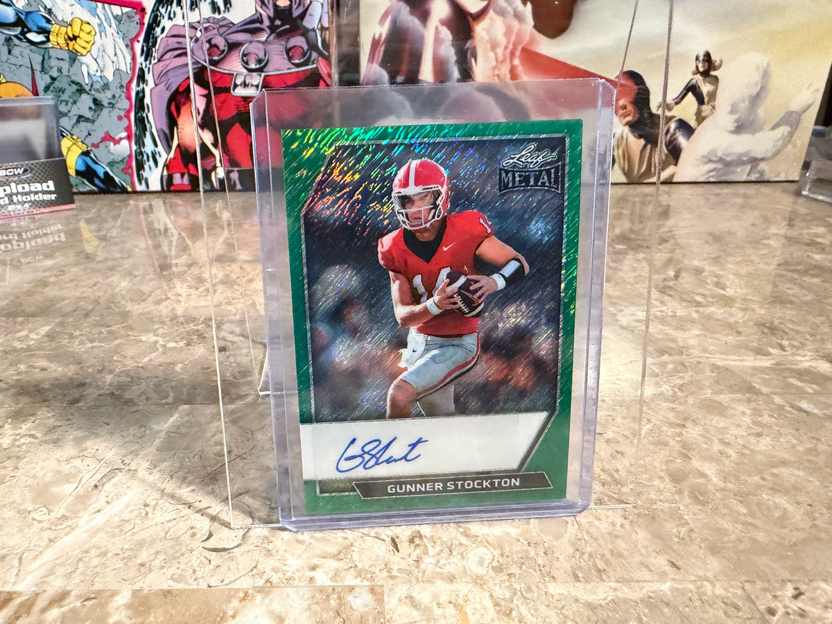 2026 Leaf Metal Football Gunner Stockton Auto Green Shimmer 3/3