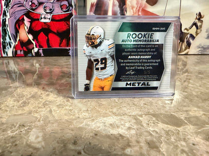 Ahmad Hardy 2026 Leaf Trinity Rookie Auto Memo Metal Multicolor Patch /5