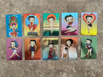 Betty Boop Pinups Complete Card Set + Nostalgia Chrome 1-5/Clear Chrome 1,4
