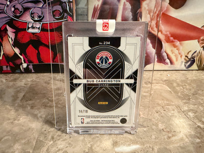Bub Carrington 2024-25 Panini Obsidian Rookie Jersey Auto FOTL /18 #234