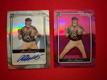 2026 Pro Set Aiva Arquette Vintage Pink Prismatic /6 & Silver Auto /25 Lot