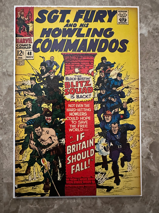 Sgt Fury #48 FN- 5.5 (Marvel Comics 1968) - Higher Grade with tanning
