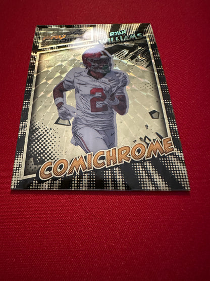 Ryan Williams 2026 Leaf Paydirt Football Comichrome Gold Super Prismatic 1/1