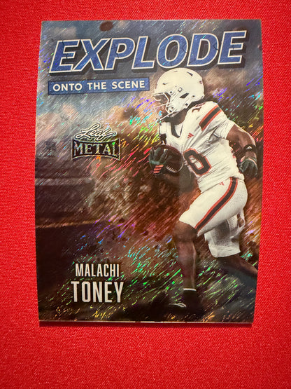 Malachi Toney 2026 Leaf Metal Explode Onto Scene Blue Shimmer 5/5
