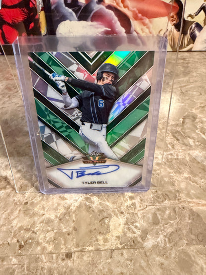 Tyler Bell 2026 Leaf Metal Draft Edition Baseball Valiant Auto Green 5/5