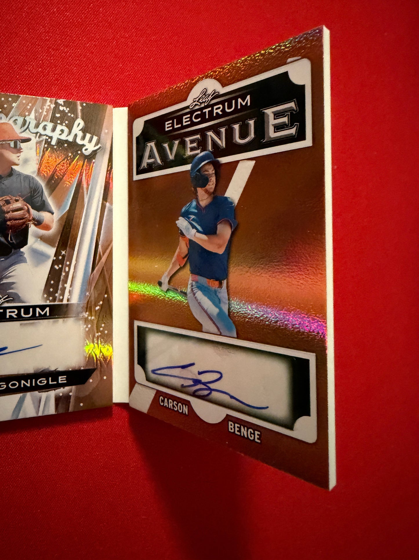 Griffin / Nick Kurtz / Kevin McGonigle / Carson Benge 2026 Leaf Electrum Quad Auto Booklet
