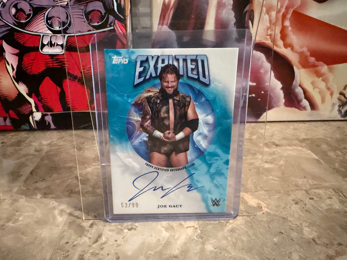 Joe Gacy 2026 Topps Exalted WWE Exalted Autographs /99 Aqua #EXA-JOE