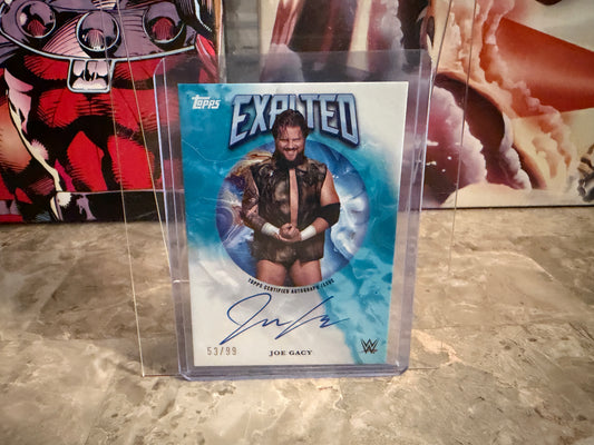 Joe Gacy 2026 Topps Exalted WWE Exalted Autographs /99 Aqua #EXA-JOE