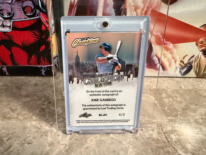 Jose Canseco 2026 Leaf City of Champions Signs Auto New York Silver Shimmer /9