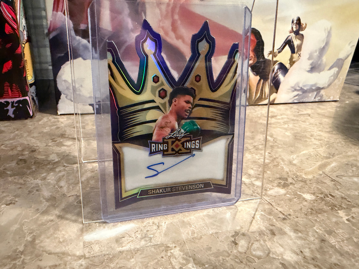 Shakur Stevenson 2026 Leaf Metal Ring Kings Knockout Kings Die-Cut Auto 7/7