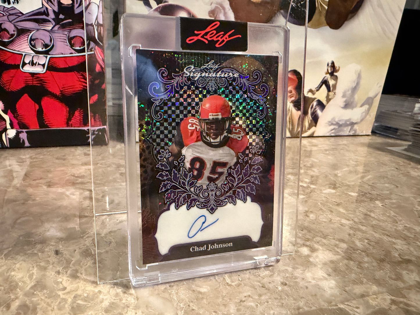 2026 Leaf Signature Series Chad Johnson Base Auto Purple Stardust 1/1