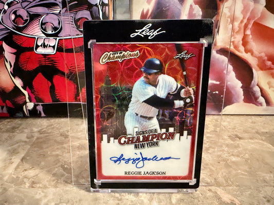 Reggie Jackson 2026 Leaf City of Champions Signs Auto New York Red Scope /3