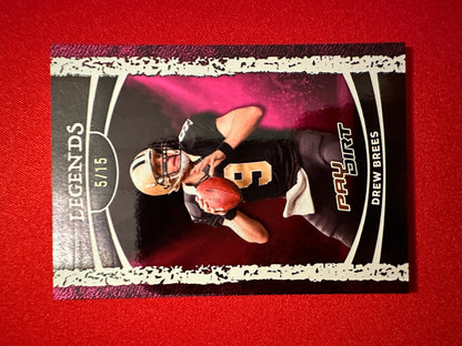 Drew Brees 2026 Leaf Paydirt Football Legends Pink Parallel /15 Non-Auto
