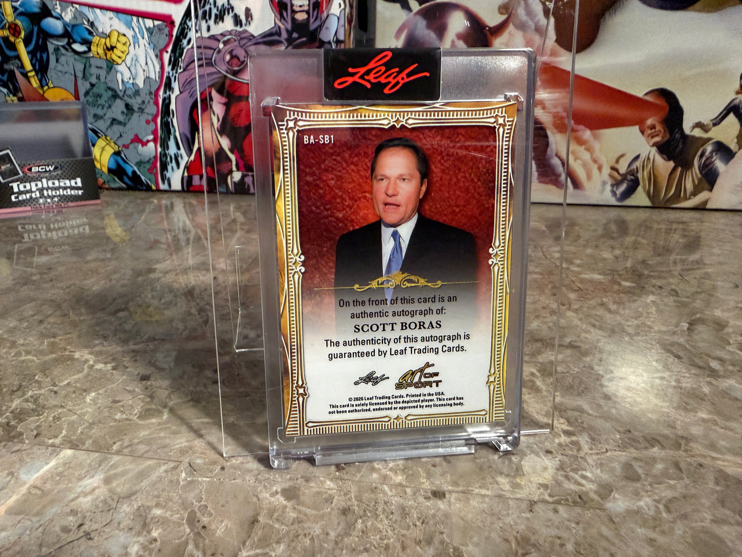 2026 Leaf Art of Sport Scott Boras Base Auto Platinum 3/7