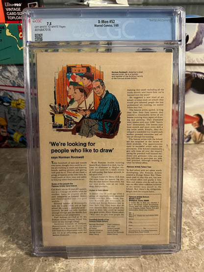 X-Men #52 CGC 7.5 (Marvel 1969)